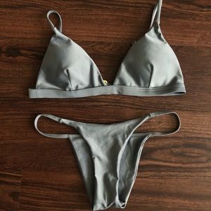 Steel grey bikini pair